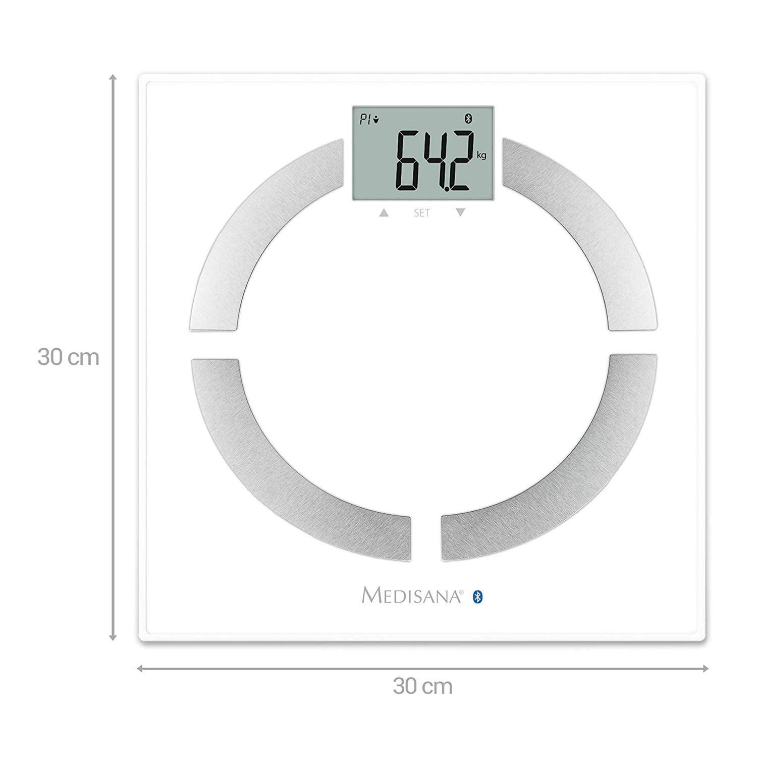 Medisana BS 444 connect Body analysis scale, Digital Bathroom Scales with Body Fat, Muscle and Bone Mass Analysis - Image 2