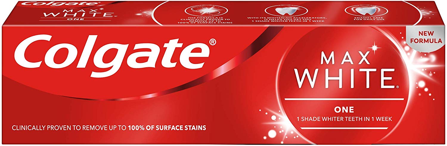 Colgate Max White One Toothpaste 3 X 75ml, Teeth Whitening Toothpaste, Clinically Proven Formula - Image 2