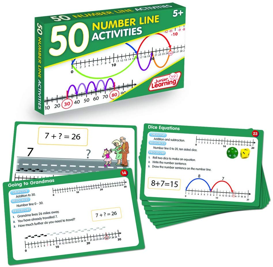 Junior Learning 50 Number Line Activities, Multicolor - Image 2
