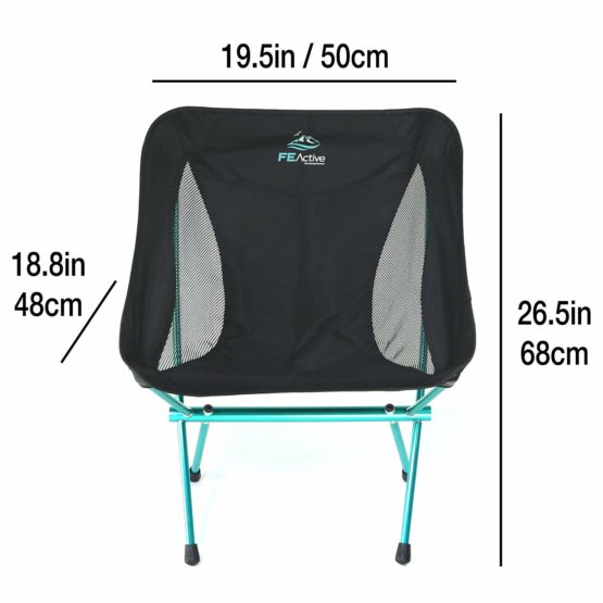 FE Active Folding Camping Chair - Compact, Lightweight & Portable Outdoor Chair. Great Camping Chairs for Adults & Kids. Ideal Travel, Backpacking, Fishing & Beach Gear | Designed in California, USA - Image 3