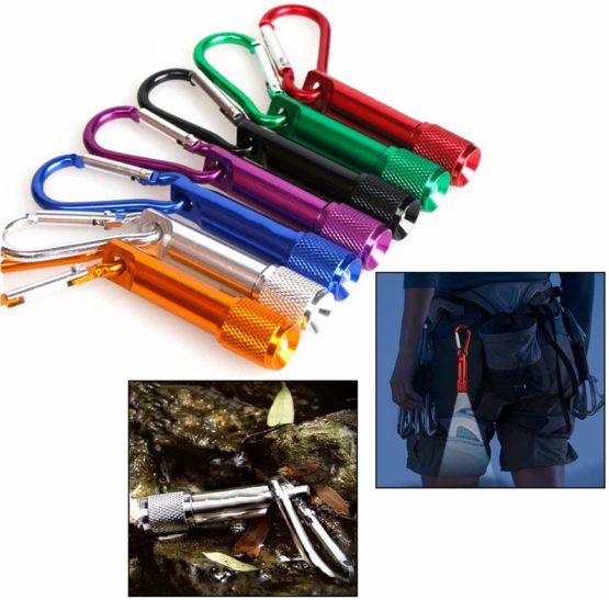 OFKPO 7 PCS Mini LED Keychain Flashlight with Carabiner for Hunting, Camping, Hiking