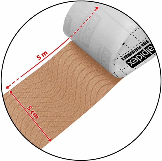 ALPIDEX Kinesiology Tape Muscle Support Tape 5 m x 5 cm E- Book Application Examples Muscle Support Elastic Strapping Tape, Colour:Light Blue, Quantity:1 roll - Image 4