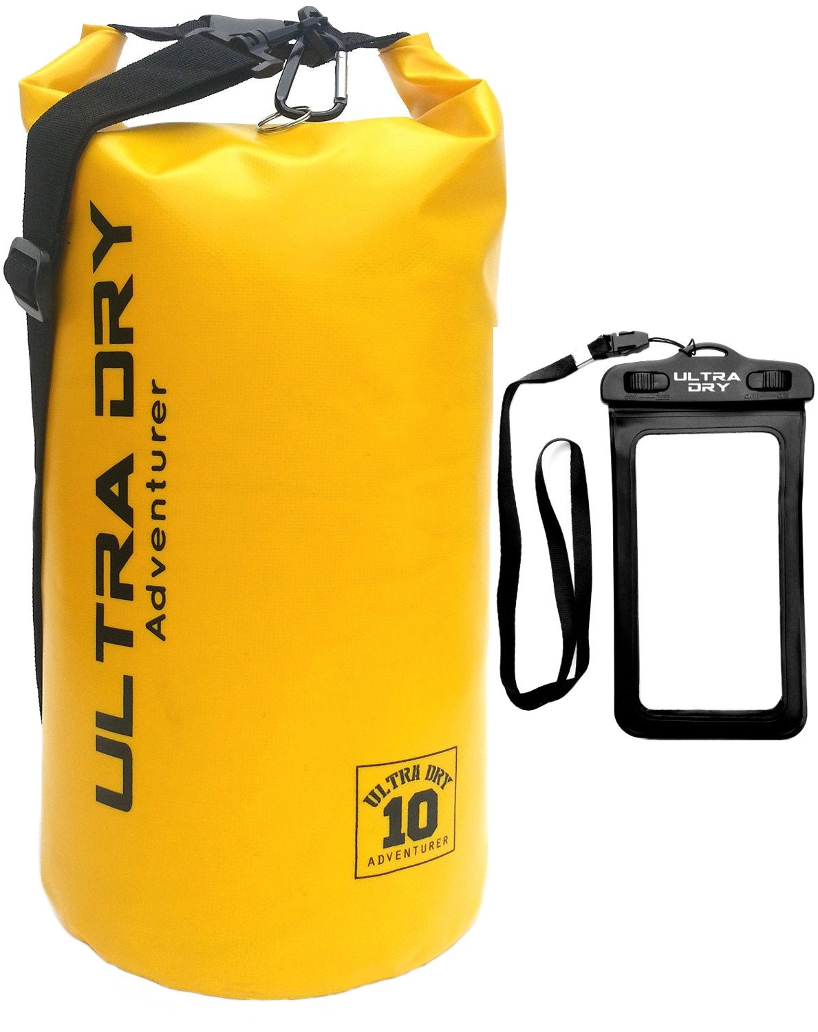 Premium Waterproof Bag, Sack with Phone Dry Bag and Long Adjustable Shoulder Strap Included