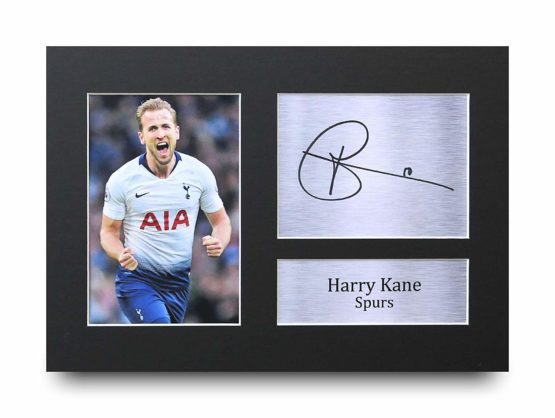 HWC Trading Harry Kane Gift Signed A4 Printed Autograph Tottenham Gifts Hotspur Spurs Photo Display