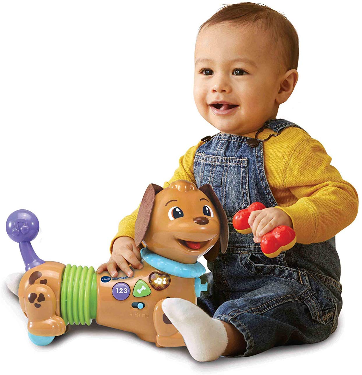 VTech Walk & Wiggle Learning Pup Baby Musical Toy, Interactive Baby Toy ...