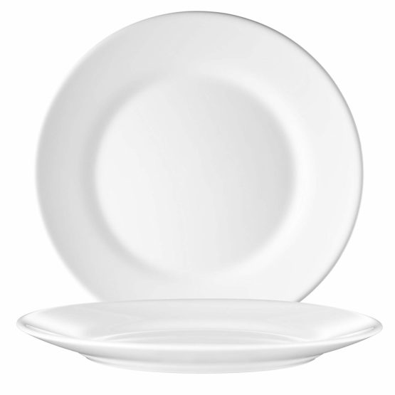 Esmeyer 440 012-054 Restaurant, White Glass, Set of 6 Dinner Plate 24.5 x 24.5 x 1.5 cm 6 Units - Image 2