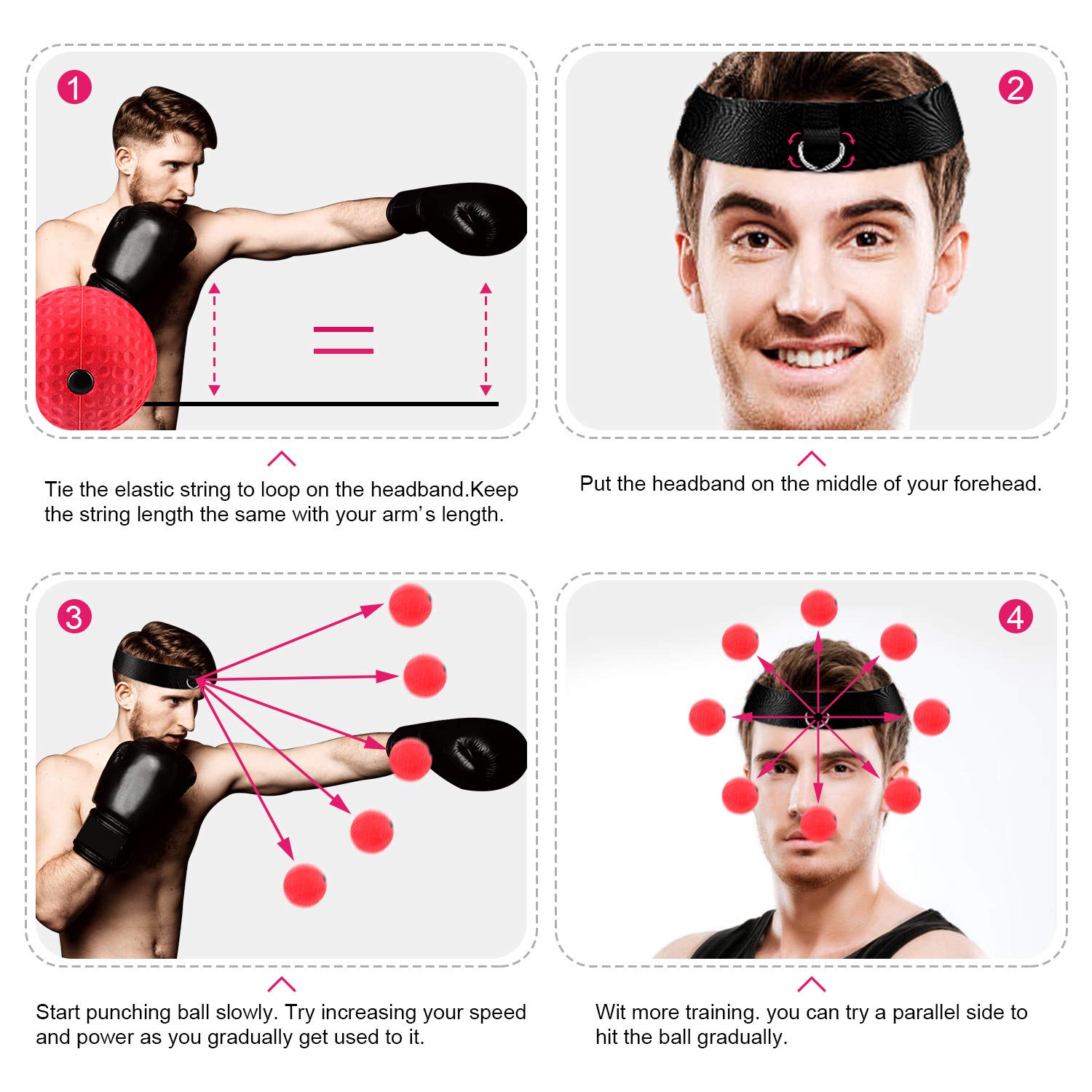 OOTO Upgraded Boxing Reflex Ball, Boxing Training Ball - Image 3