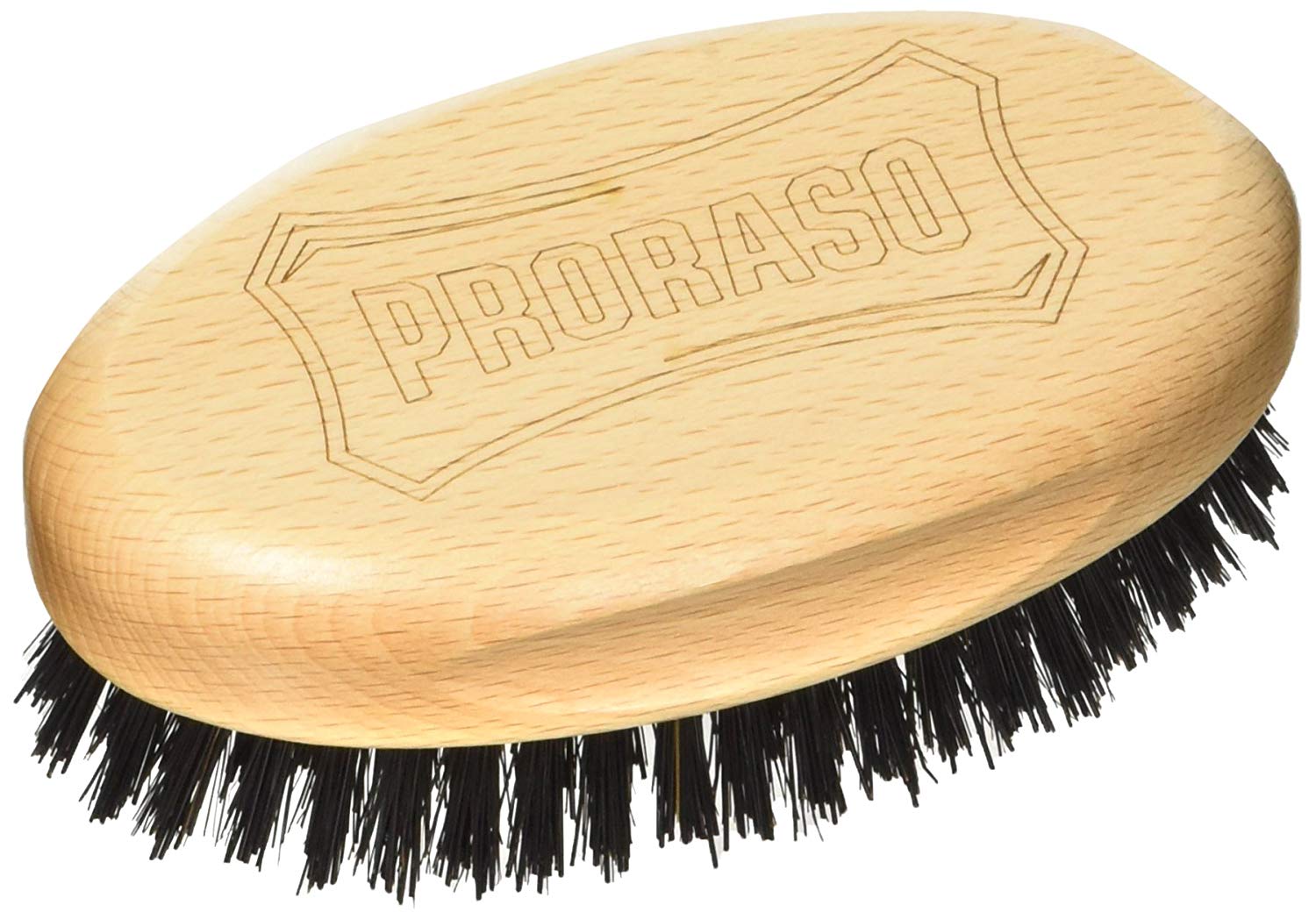 Proraso Military Beard Brush, Detangling and Styling Hair and Beard Brush for Men With Wooden Handle and Bristles