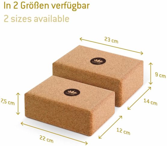 Lotuscrafts Yoga Block Cork Supra Grip - Ecologically manufactured - natural cork from Portugal - Yoga Brick - Cork Yoga and Pilates Block - Essential Yoga Equipment - Support Yoga Poses - Image 3