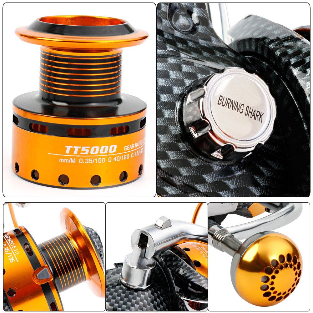 Sougayilang Fishing Reels- 12+1 BB, Light and Smooth Spinning Reels, Powerful Carbon Fiber Drag, Salt and Freshwater Fishing - Image 4