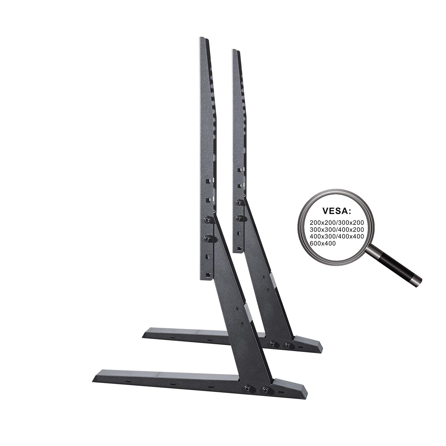 PureMounts PM-TVS-02 Stand for TV Devices with 94-178 cm (37-70 Inches) 5 Levels Height Adjustable Cable Management Maximum Load 35.0 kg VESA 600 x 400 Black - Image 2