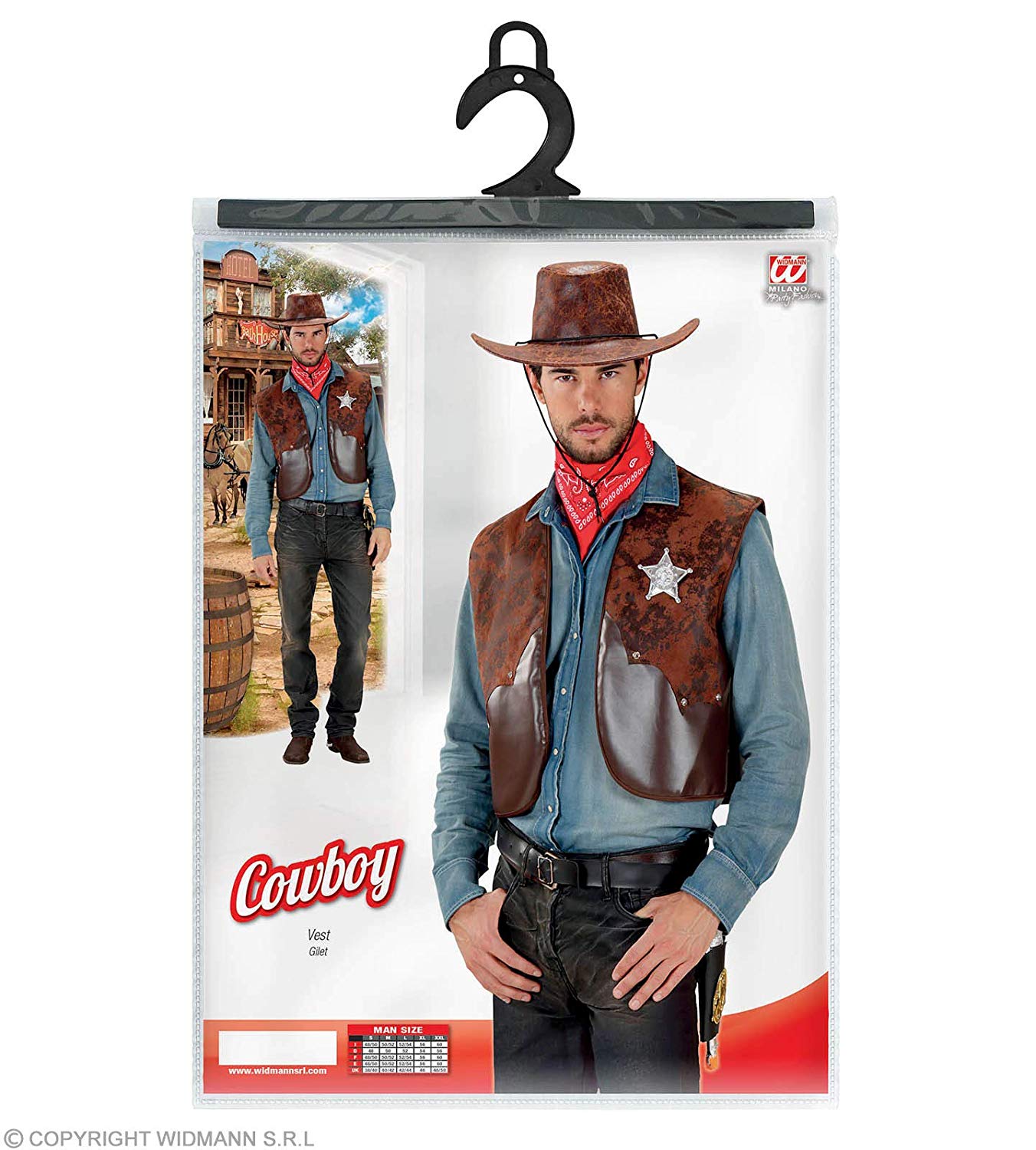 Cowboy Vests Accessory for Fancy Dress, M/L, M-L - Image 3