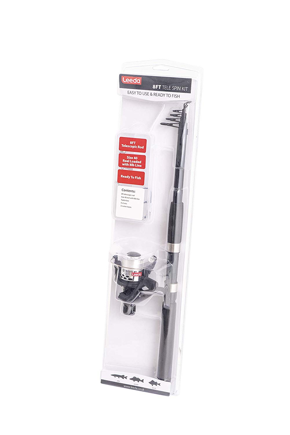 Leeda 8ft Telescopic Spin Fishing Starter Kit, Other