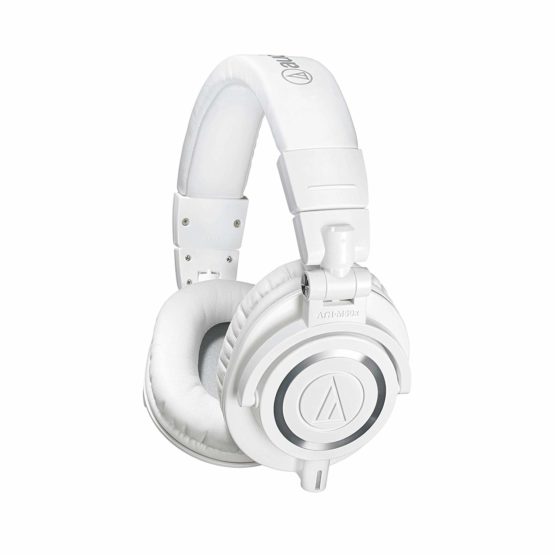 Audio-Technica M50x Professional Studio Headphones for studio recording, creators, DJs, gaming, podcasts and everyday listening - White