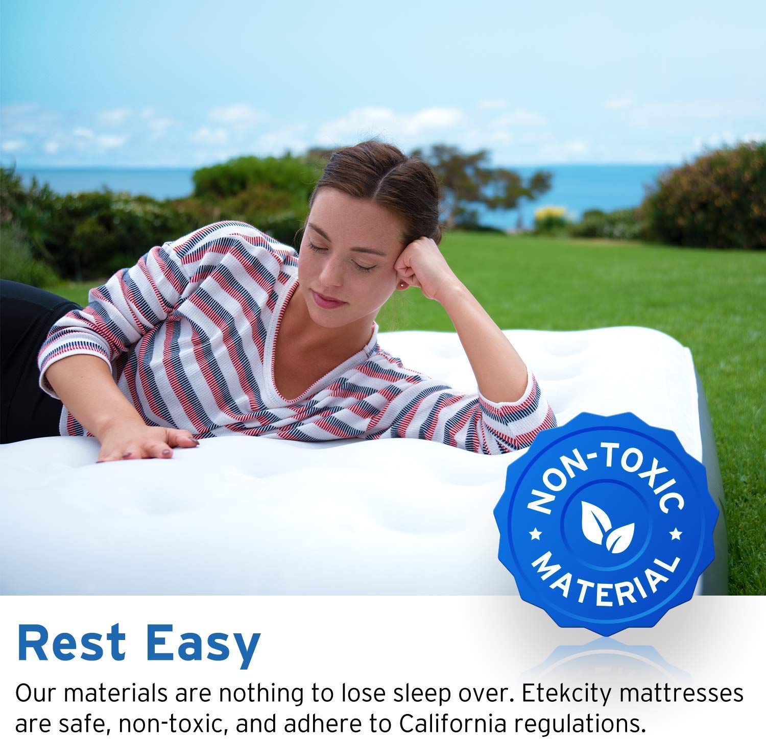 Etekcity Air Bed Inflatable Air Mattress Airbed Single/Twin Size