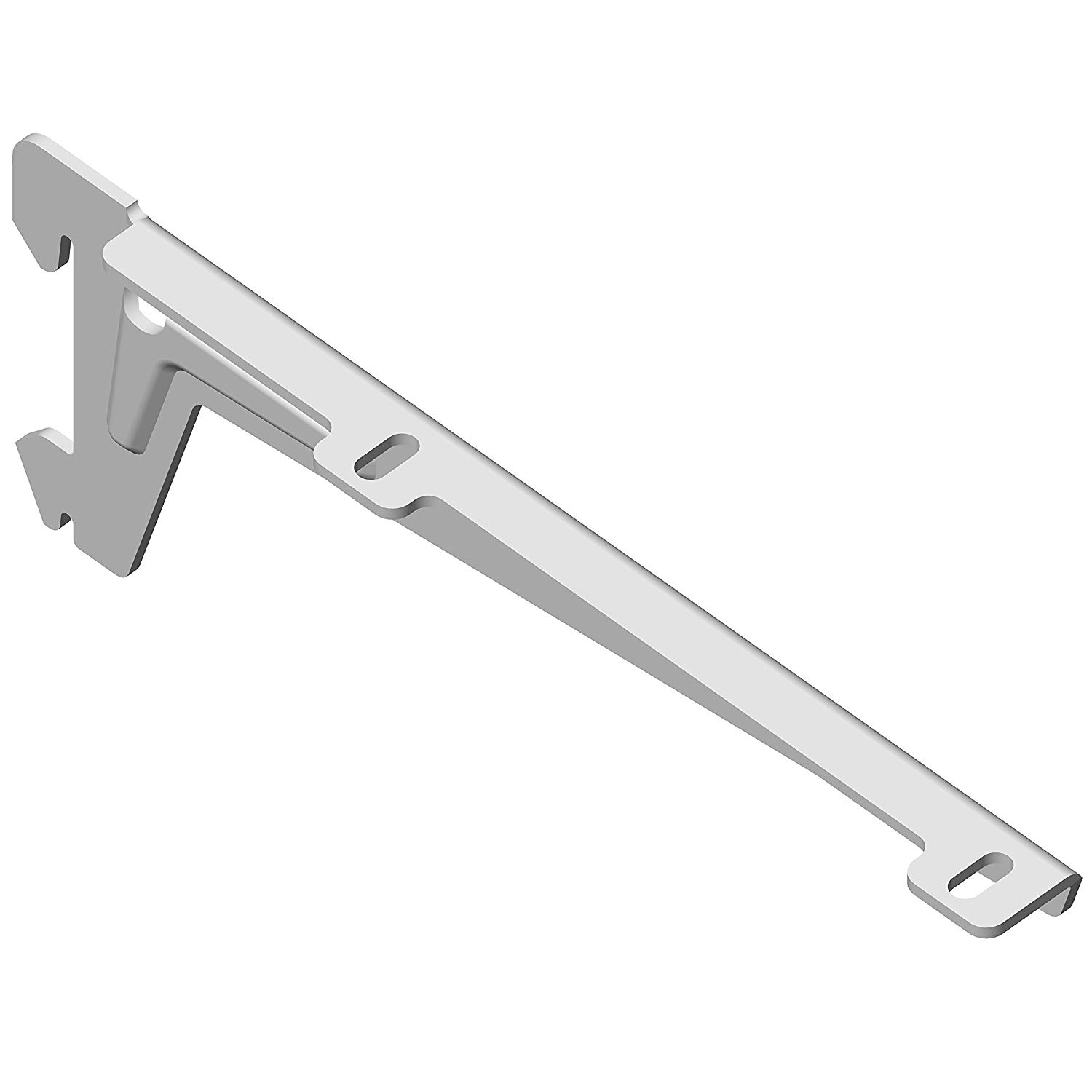Element System Winkelträger Bracket 1-Row, Set of 2, 5 Settings, 3 Colours, Length 18 CM for Wooden Floors 18133-00045 Wall Rail, White