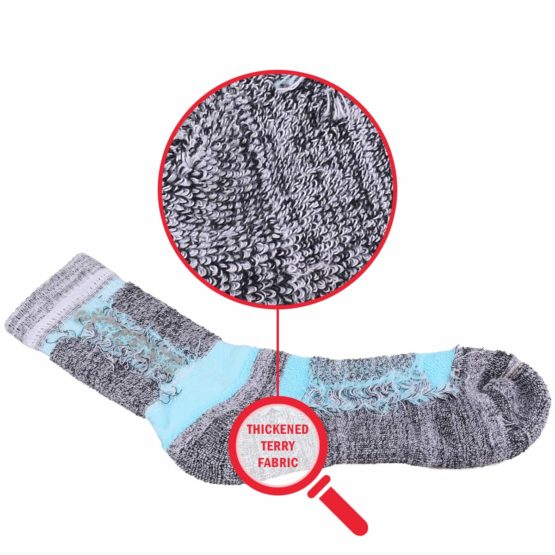 YUEDGE Women's 5 Pairs Wicking Breathable Cushion Anti Blister Casual Crew Socks Trekking Walking Athletic Socks Multi Performance 3.5-7.5 - Image 3