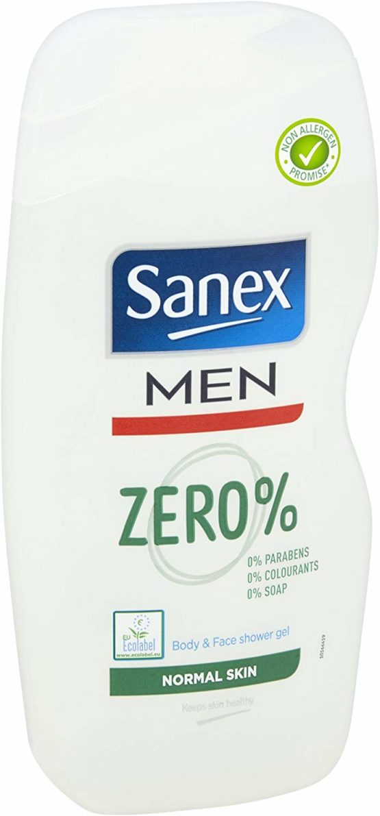 Sanex Men Zero Body & Face Shower Gel for Normal Skin, 500 ml BigaMart