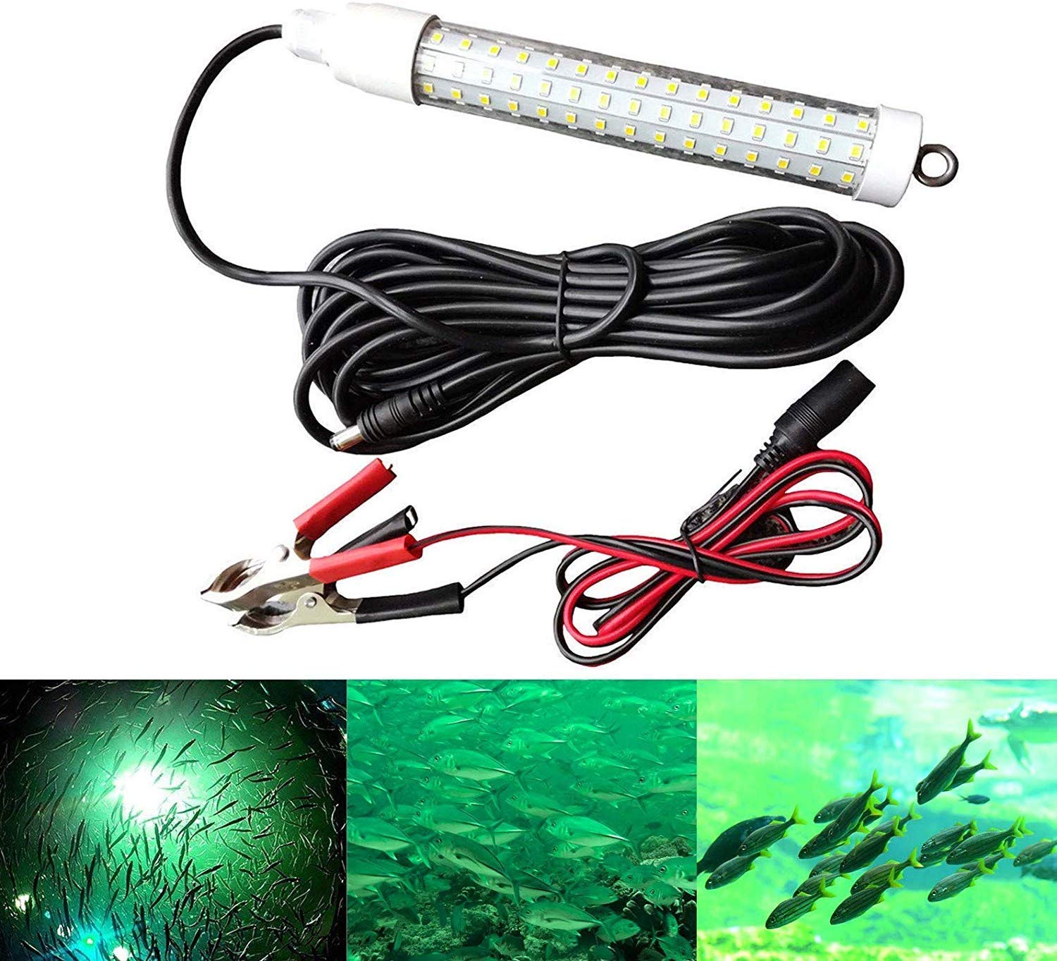 Linkstyle Submersible Fishing Light, 12V 10.5w 120 LEDs 1000 Lumens