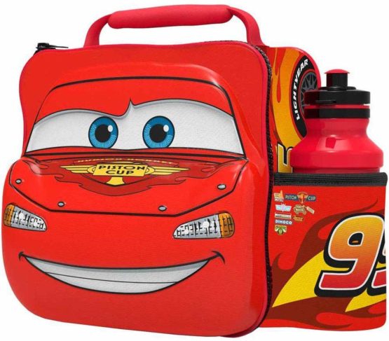 Boyz Toys Disney Pixar Cars 3D Thermal Lunch Bag for Kids at School with Sports Bottle - Insulated Snack Bag for Children with Drinks Bottle - Reusable Tote Cooler Lunch Box - Image 2