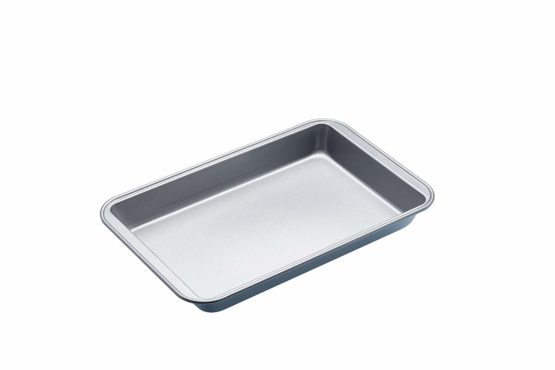 KitchenCraft KC2BK3 Roasting Tin / Baking Tray with Non Stick Coating, 31 x 20 cm, Silver