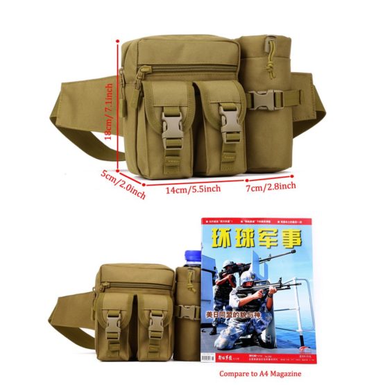 YUHAN Hiking Waistpacks Outdoors Tactical Waist Pack Pouch Water Bottle Pocket Holder Molle Hip Belt Bag - Image 3