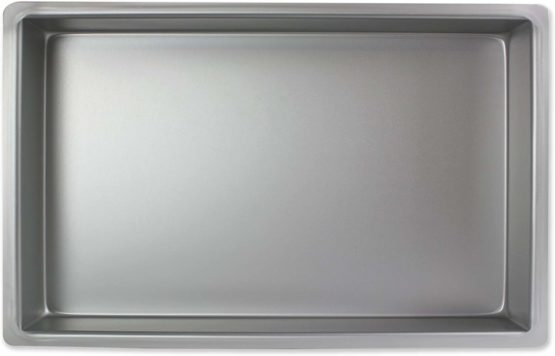 PME Oblong Cake Pan 7 x 11 x 3 Inches Deep, Aluminium, Silver, 7 x 11