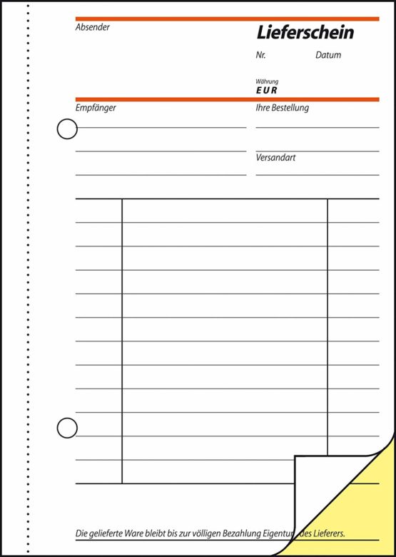 Sigel Forms – De Delivery Note (2fach Pack of 10 - Image 2