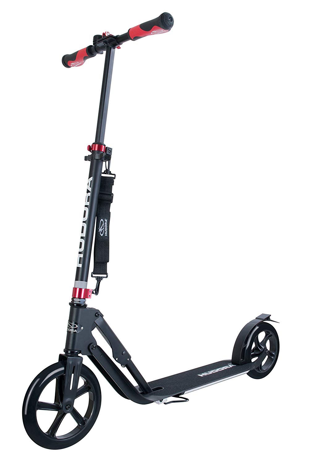 HUDORA BigWheel Style 230 Scooter, Sturdy aluminium scooter with large platform