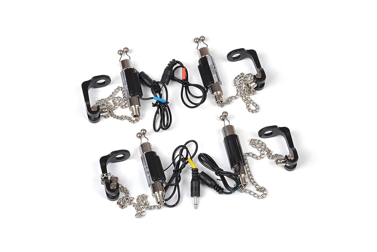 Dr.Fish Bite Indicator Set 3 Bobbins Carp Fishing Portable LED Illuminated Bite Alarms with 2.5mm Jack Plug - Image 3