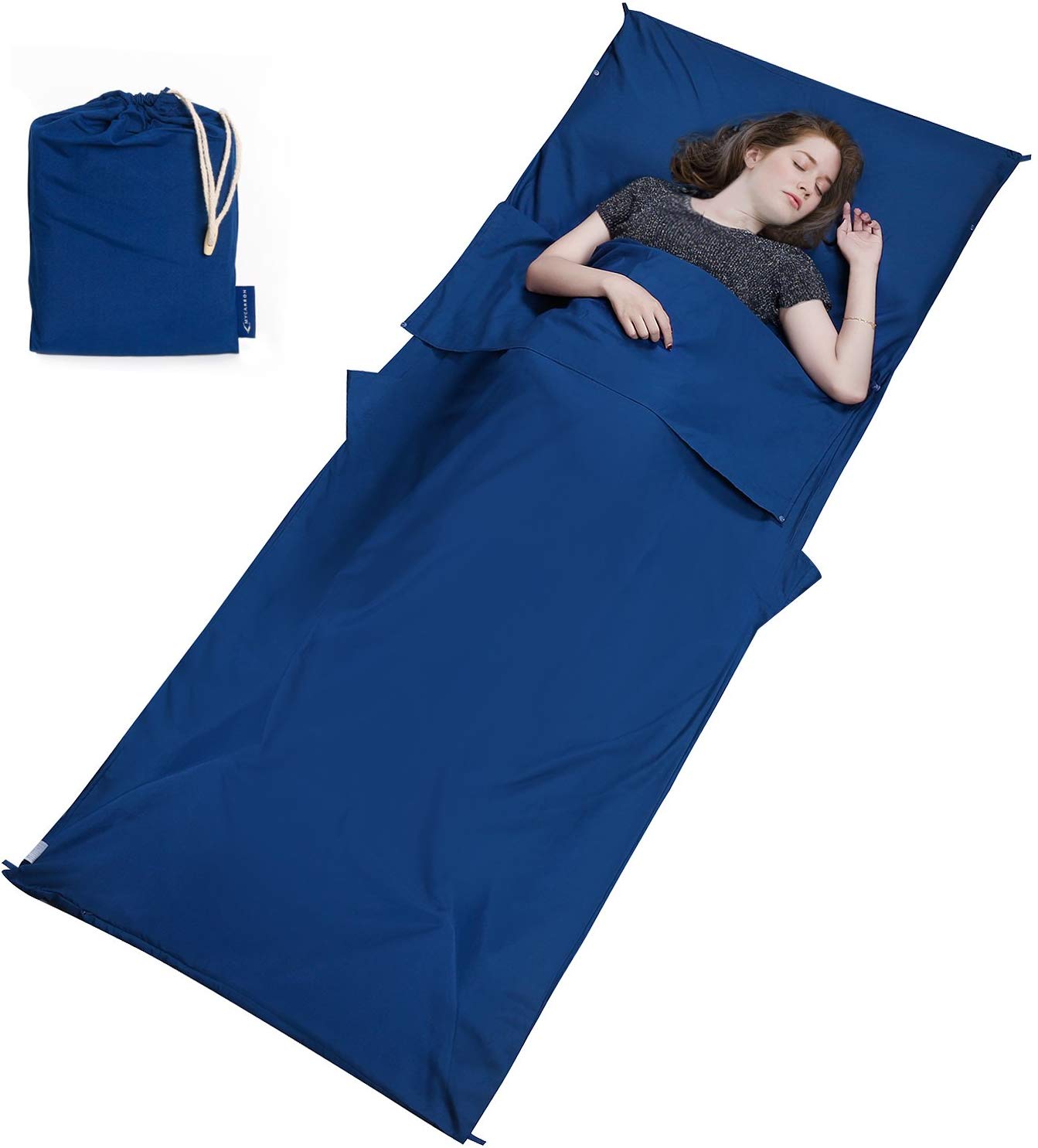 MYCARBON Sleeping Bag Liner Durable and Super Soft 220 x 90 cm Roomy