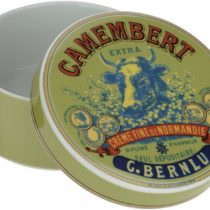BIA Cow's Head Camembert Baker and Cover, Green/Blue and Red