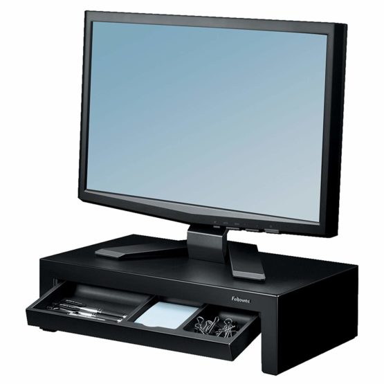 Fellowes Designer Suites Adjustable Monitor Stand, Black, 8038101 - Image 2