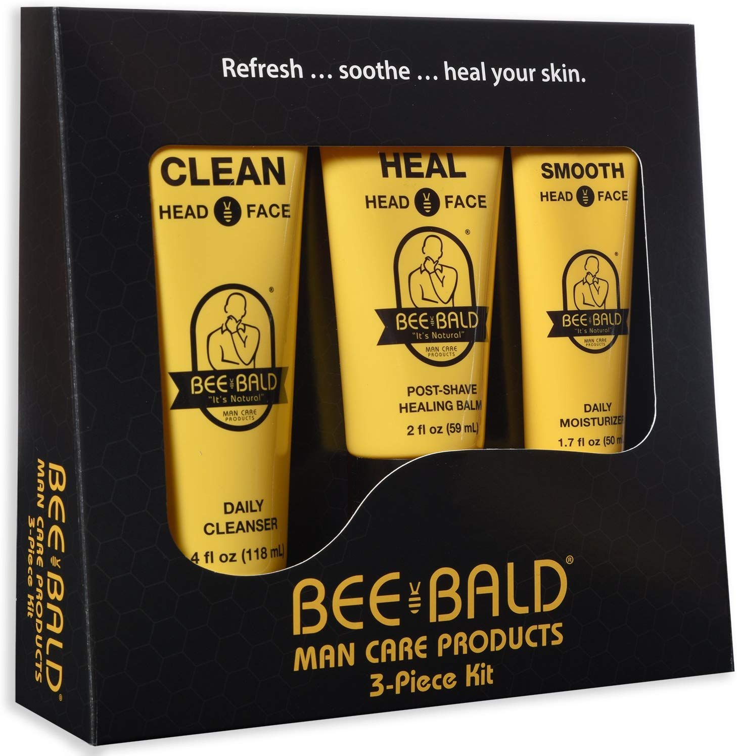 Bee Bald 3 Piece Daily Skin Care Regimen Kit, 7 fl. oz - Image 2