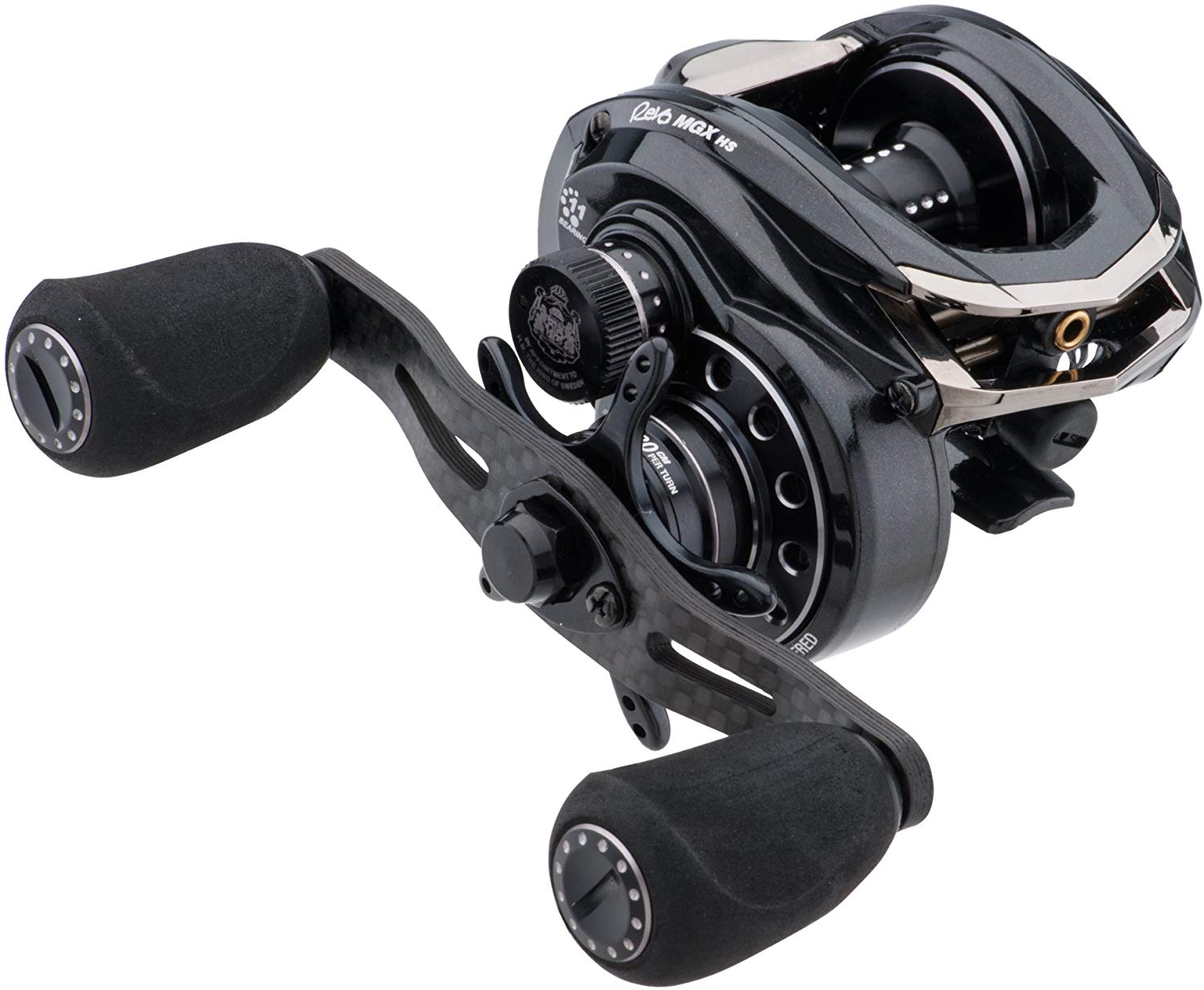 Abu Garcia Unisex Revo Mgx Ii High Speed Low Profile Reel, Black, One Size - Image 2