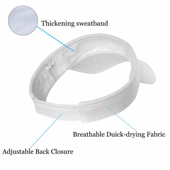 Multiple Colors Sun Visors for Women and Ladies, Long Peak Thicker Sweatband Adjustable Hat for Golf Cycling Fishing Tennis Running Jogging and other Sports - Image 4