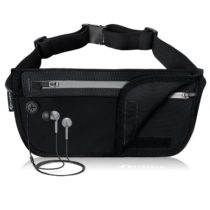 MYCARBON Travel Money Belt RFID Against Invisible Theft Secret Wallet Hidden Under Clothes Belt Wallet Security Travel Pouch