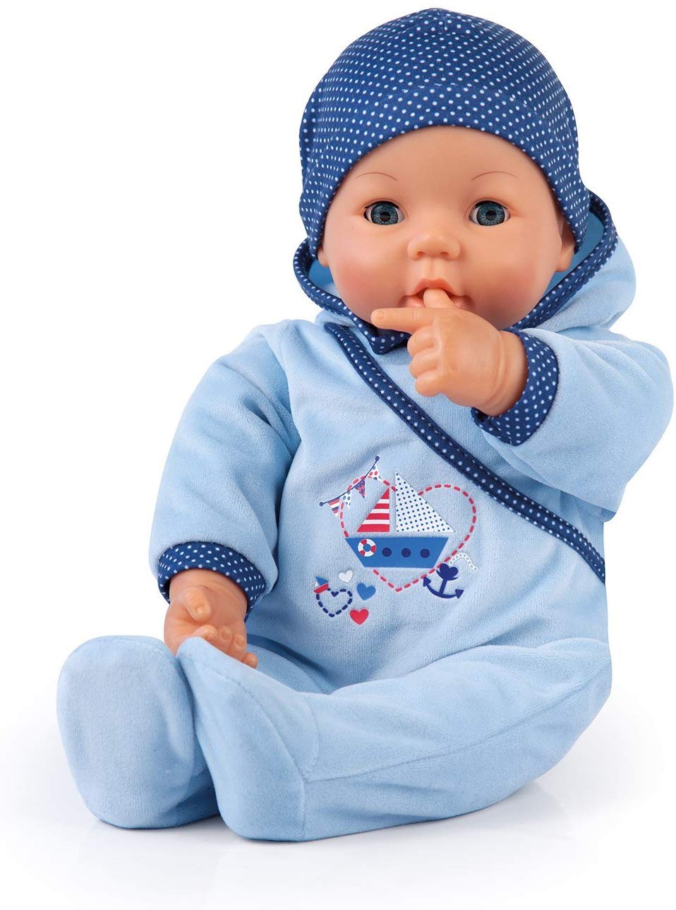 Bayer Design 94683AA Function, Interactive Doll, Hello Baby Boy with Accessories, 46 cm, Blue - Image 2