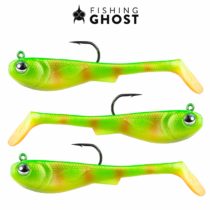 FISHN® GRUMPYbaby Rubberfish Set - Weight: 13g, Length: 11cm - Extreme swimming action, fishing lures for pike fishing, Softbait, Swimbait, high fishing power (3 pieces) (GRUMPYbaby Blue)