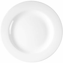 Esmeyer 440 012-054 Restaurant, White Glass, Set of 6 Dinner Plate 24.5 x 24.5 x 1.5 cm 6 Units