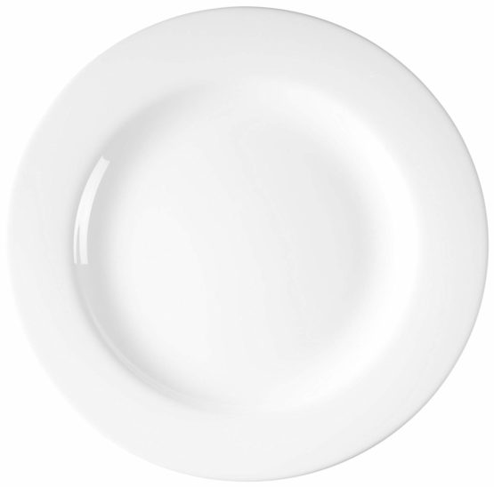 Esmeyer 440 012-054 Restaurant, White Glass, Set of 6 Dinner Plate 24.5 x 24.5 x 1.5 cm 6 Units