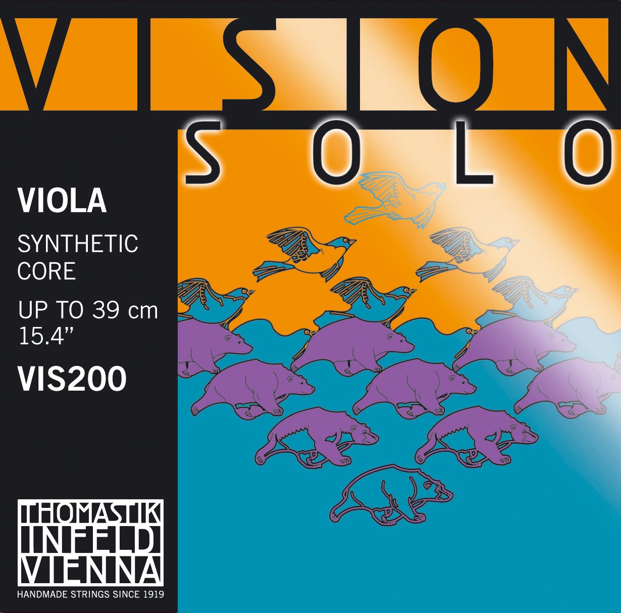 Thomastik single string for viola 4/4 Vision Solo - C string synthetic core, silver wound, medium