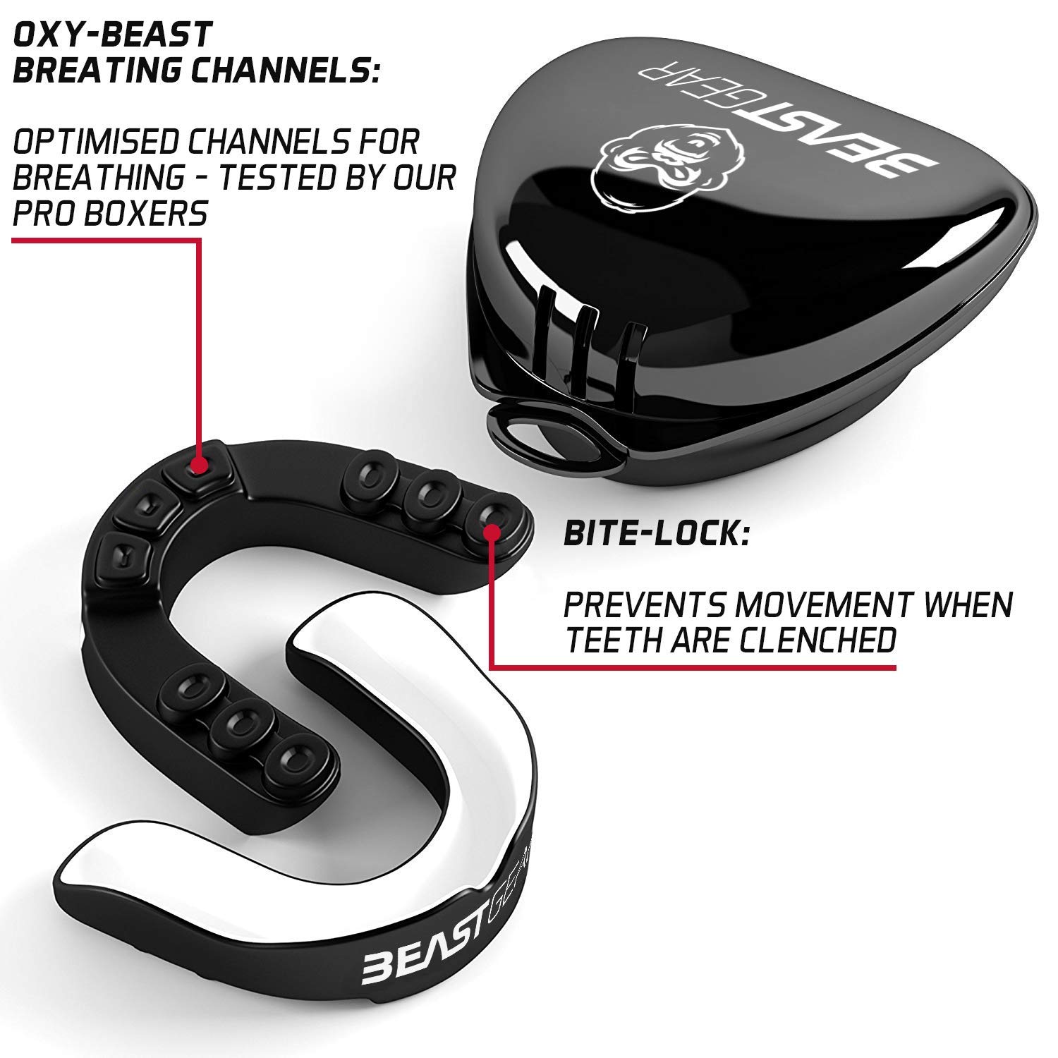 Beast Gear Mouth Guard, Mouldable Gum Shields with Case for Boxing Rugby, Muay Thai, Boxing MMA,Hockey, Judo - Image 3