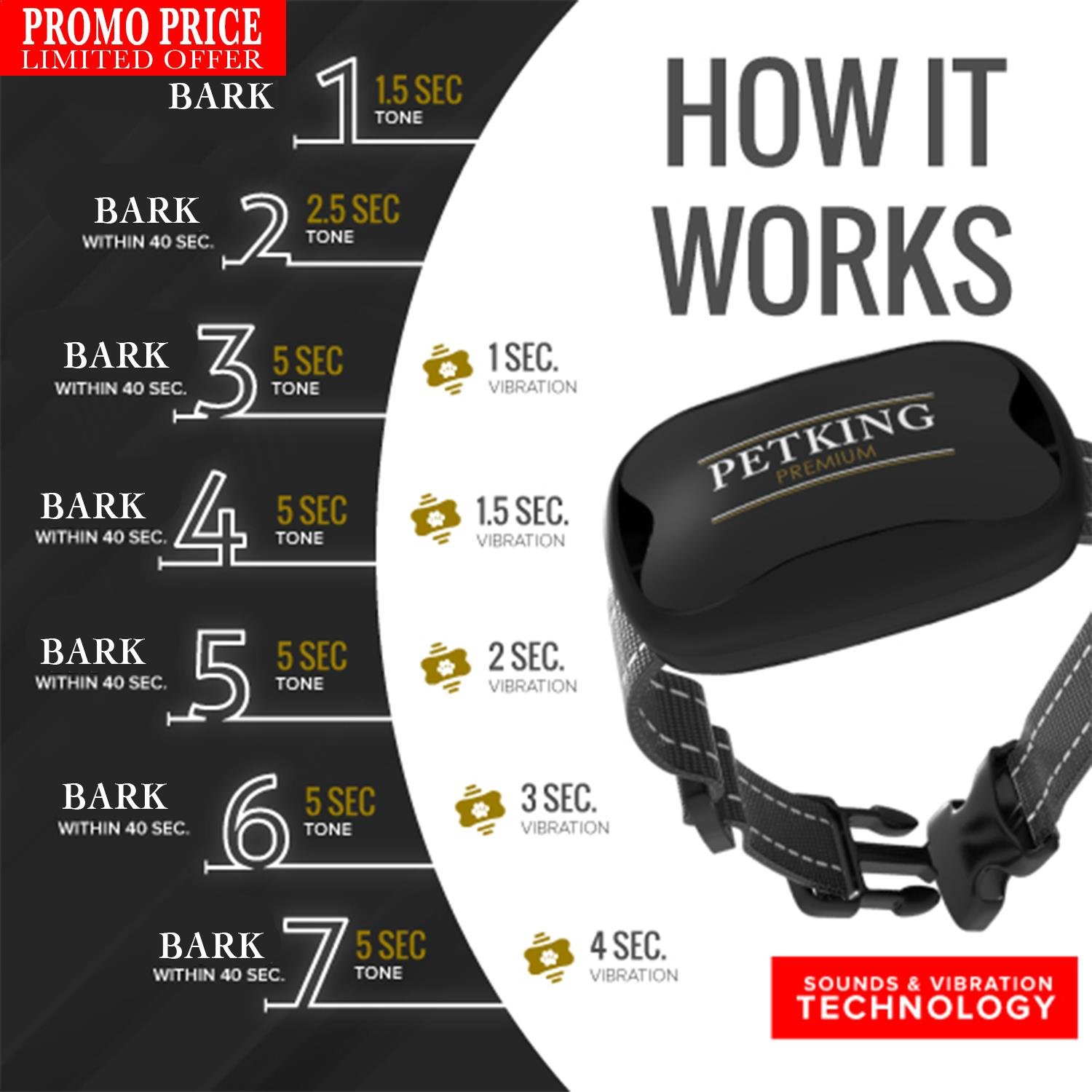 Anti Bark Collar for Small Large Dogs No Shock Bark Collars Dog Anti