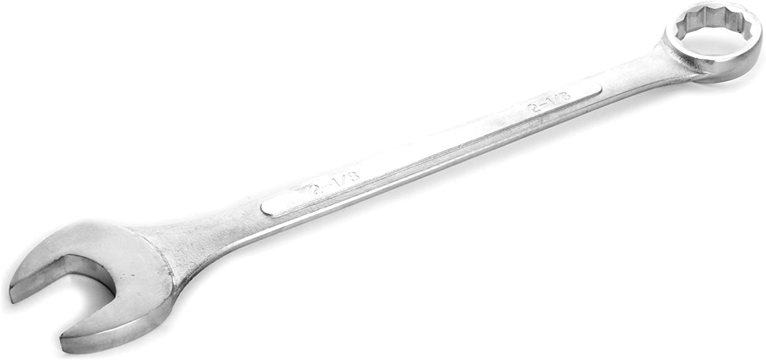 PERFORMANCE TOOL W355B 12-Point Combo Wrench with Satin Chrome Finish 2-3/8-Inch Combo Wrench, Silver, Size: 2-3/8" Combo Wrench