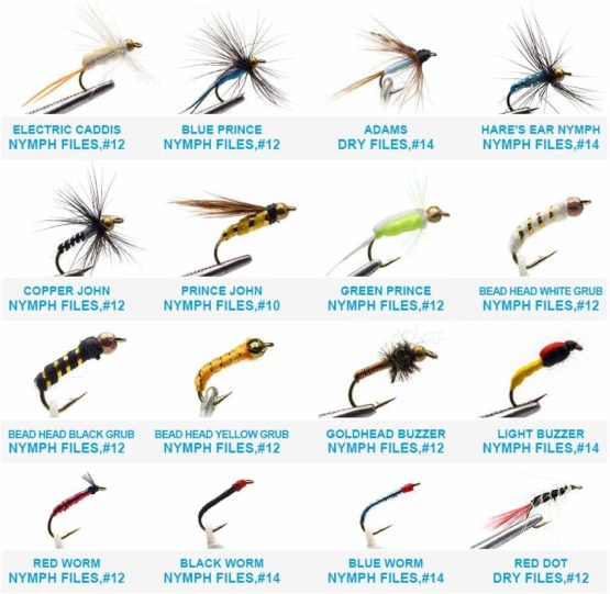 YZD Trout Fly Fishing Flies Collection 225/194/180/110/60 Premium Flies Dry Wet Nymph Streamers Fly with Fly Box Flyfishing Flys Lures Kits - Image 4