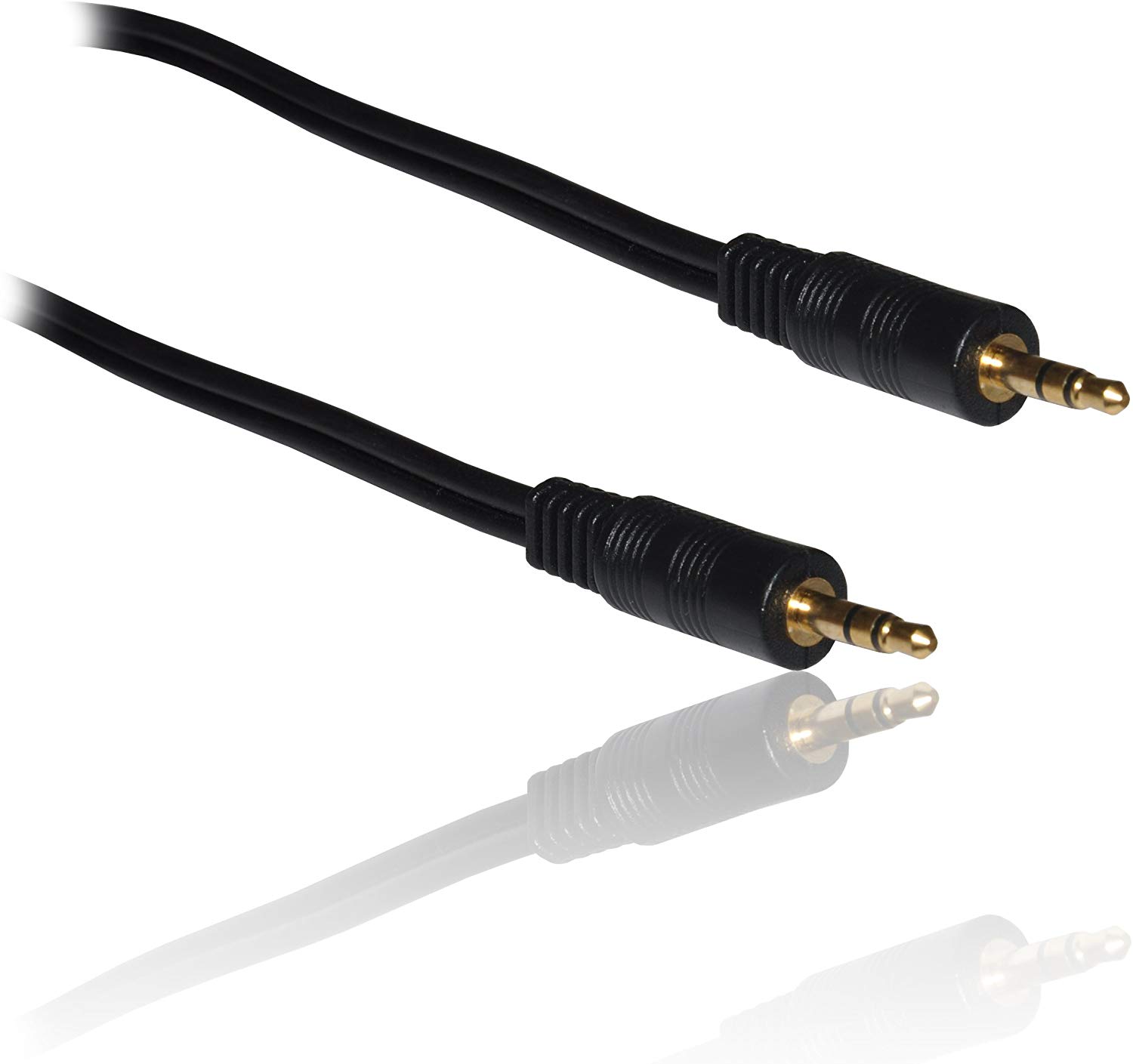 CDL Micro AV22504 2m 6' Feet 3.5mm Stereo Jack Plug to Stereo Jack Plug Audio Cable Lead Wire Cord, Black - Image 2