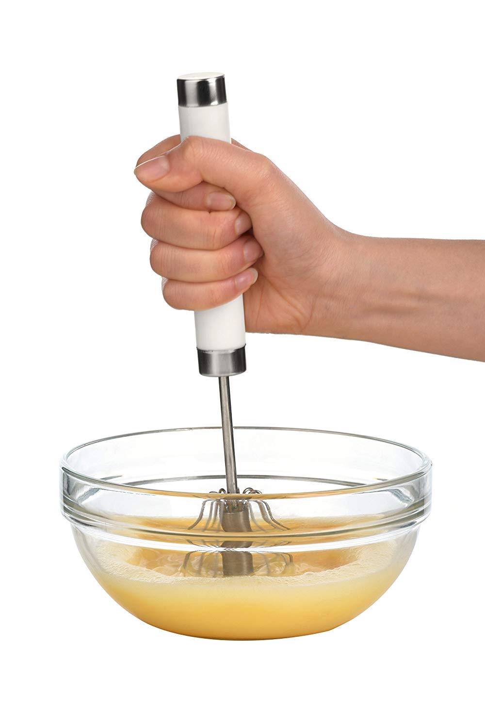Premier Housewares 805379 Stainless Steel Press and Spin Whisks - Set of 2 Silver H30 x W7 x D7cm - Image 3