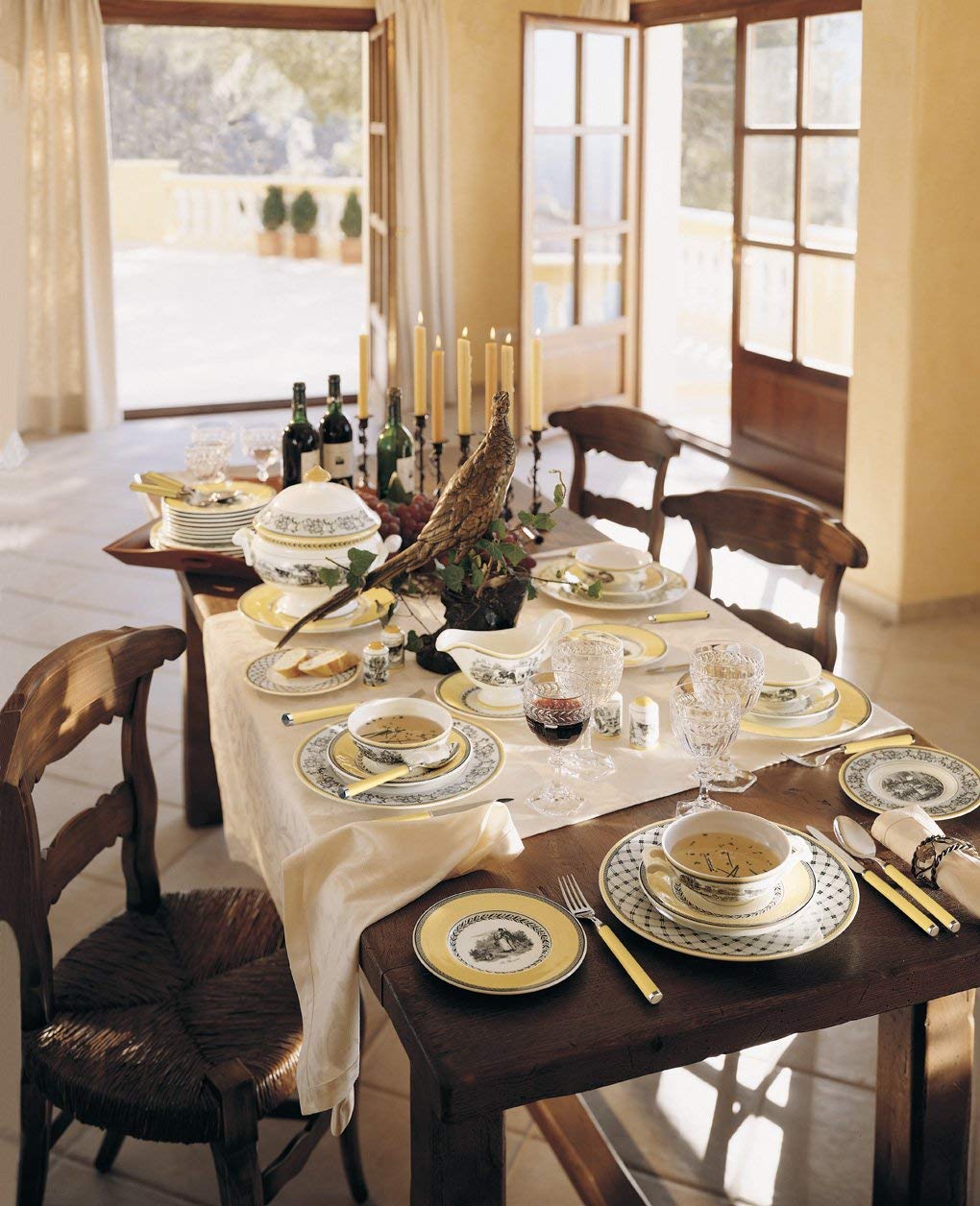 Villeroy & Boch Audun Ferme 27 cm Flat Plate, Grey,white,yellow - Image 3