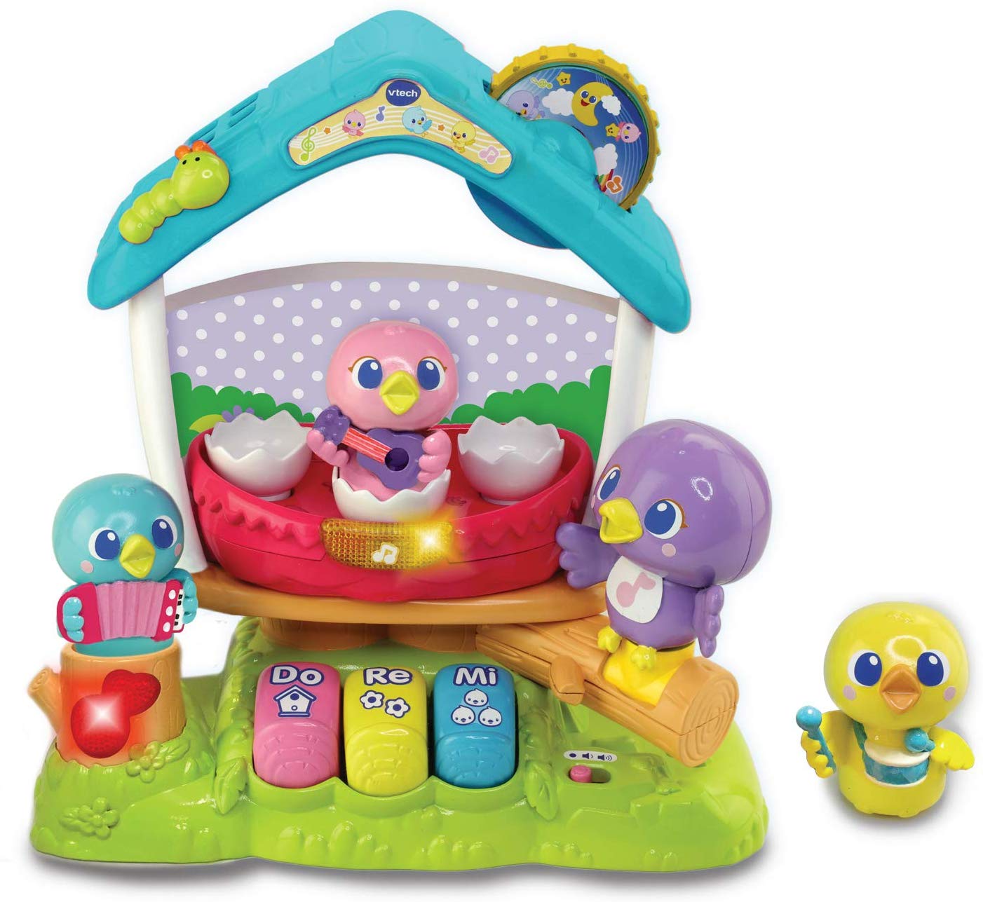 VTech Singing Bird House Baby Musical Toy, Educational Baby Toy with Colours, Numbers, Letters & Sounds, Electronic ABC Preschool Toy Suitable for Boys & Girls for 12 Months, 2 & 3 Year Olds